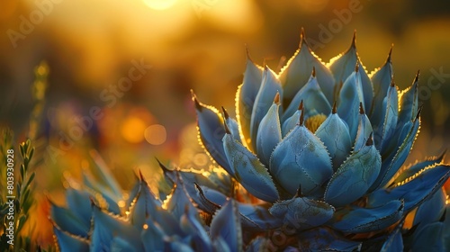 A blue flower with a blue stem photo