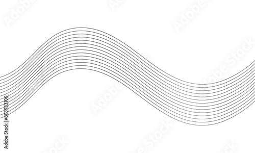 abstract thin wave line vector illustration.