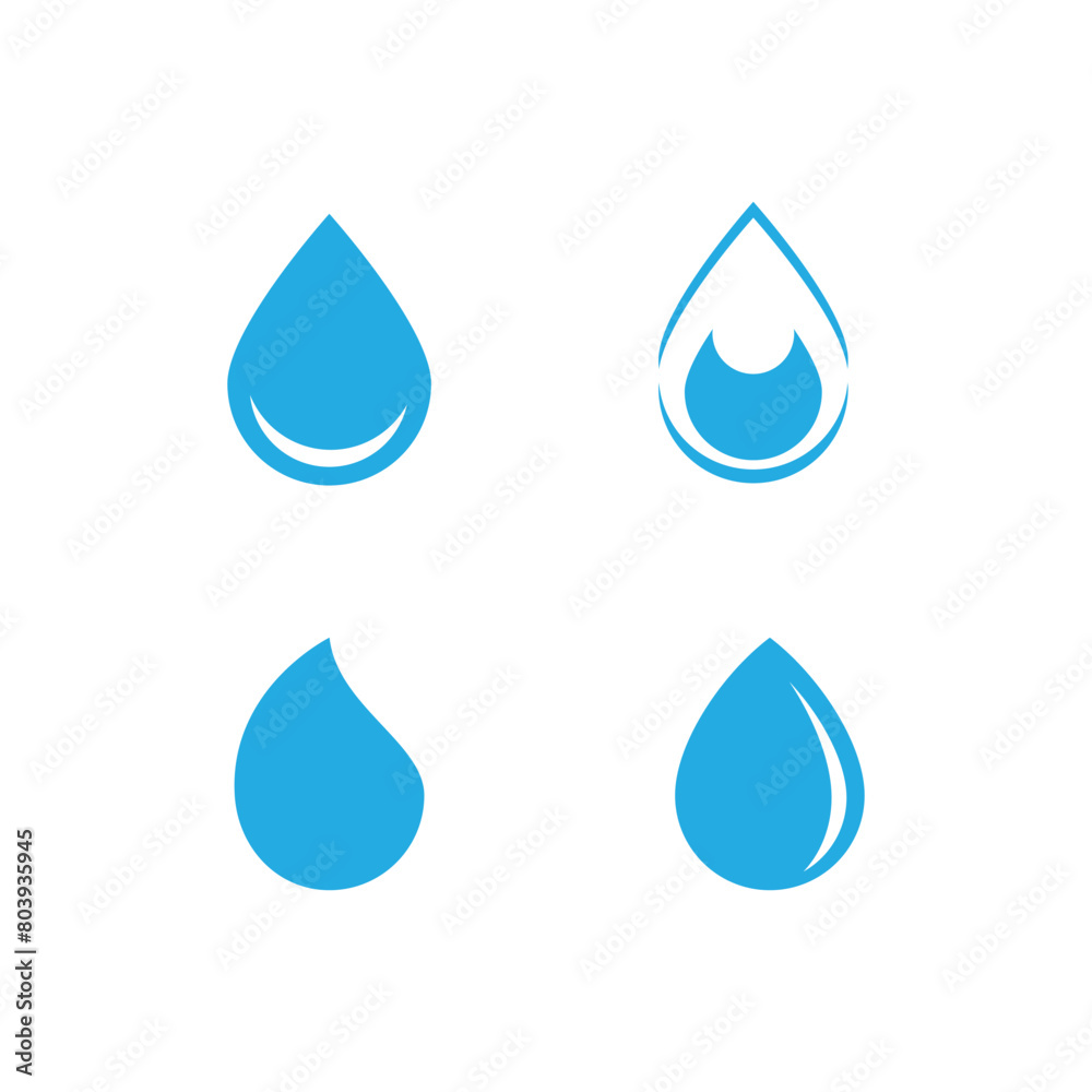 Water drop illustration logo vector design Water drop illustration logo vector design