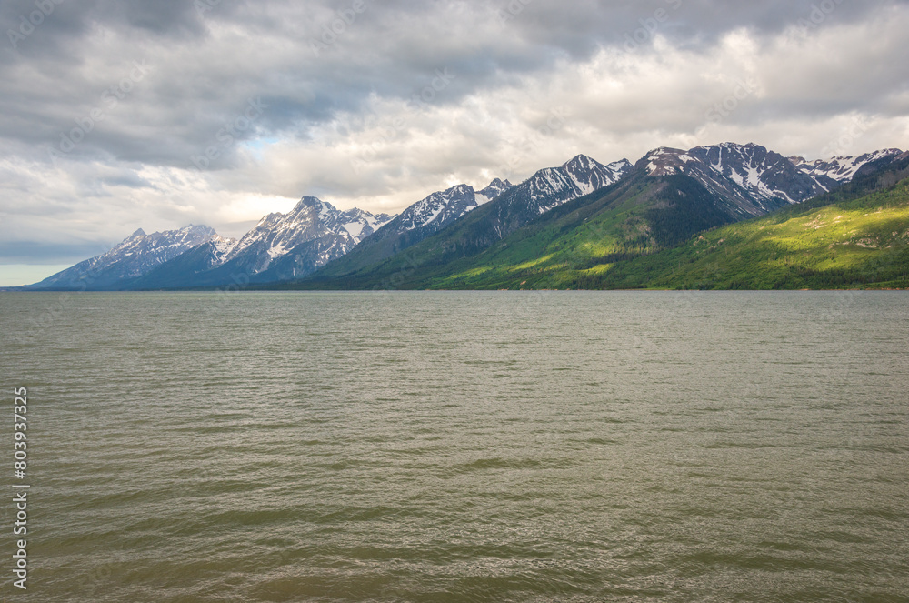 Jenny Lake at Grand Tetons National Park in the U.S. state of Wyoming Jenny Lake at Grand Tetons National Park in the U.S. state of Wyoming