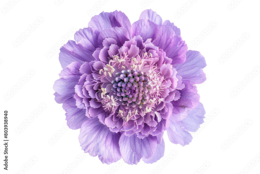 Fototapeta premium Elegant Lavender blush scabiosa flower isolated on transparent background