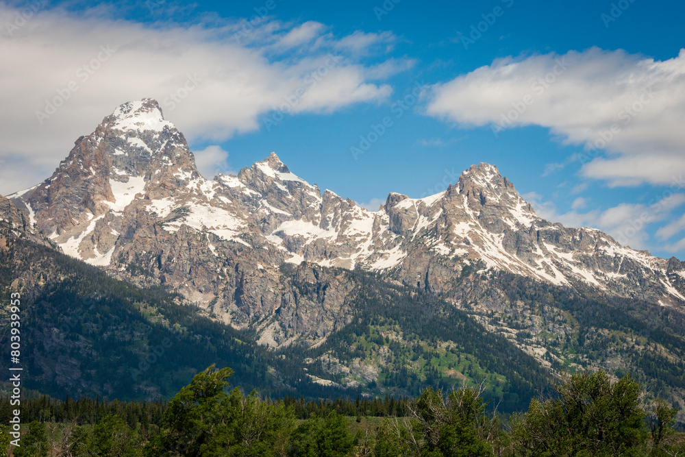 The Teton Range at Grand Teton National Park in Northwestern Wyoming