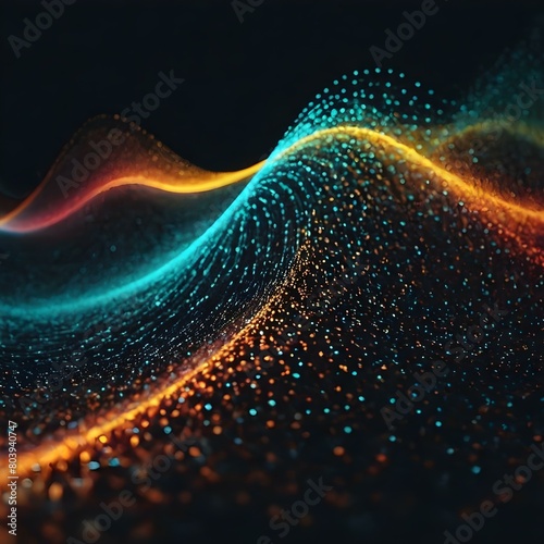 Dynamic Wave Motion: Hi-Tech Big Data Background Design for Brochures