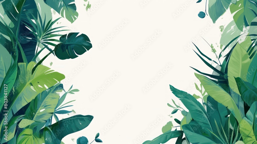 Naklejka premium Collection of tropical leaves foliage plant