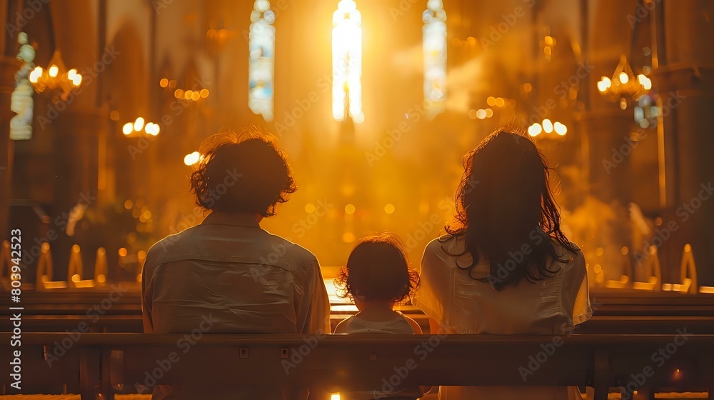 Sacred Family Moment in a House of Prayer