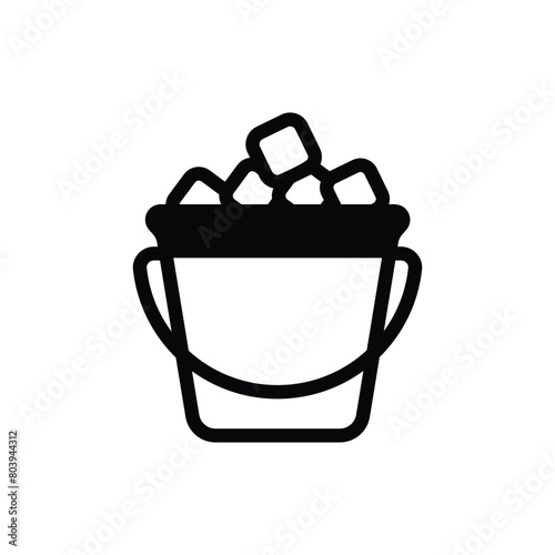 Ice Bucket vector icon