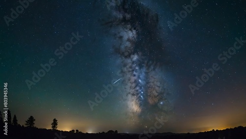 time lapse of clouds and stars Starry Night Celestial Symphony