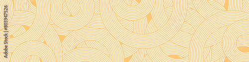 Trendy lines geometric backdrop. Spaghetti background. Pasta yellow poster
