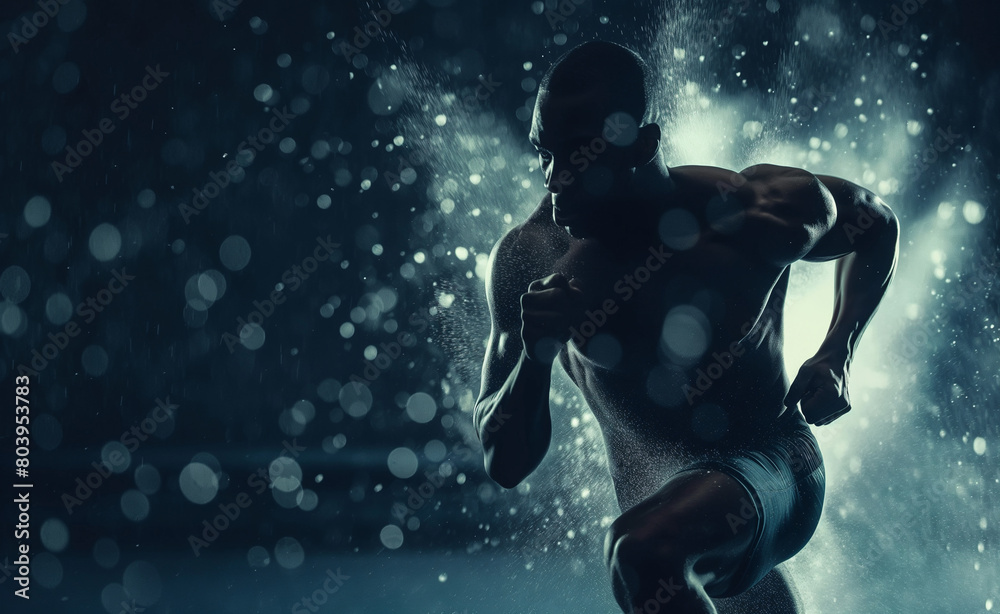 Fototapeta premium Slow-Motion Showcase of Athletic Power and Precision