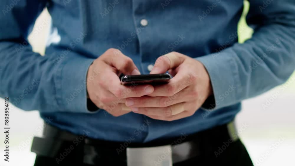 Man Texting On Smartphone Man Texting On Smartphone