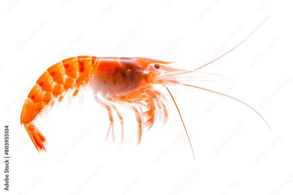 Antarctic krill isolated on white background with clipping path