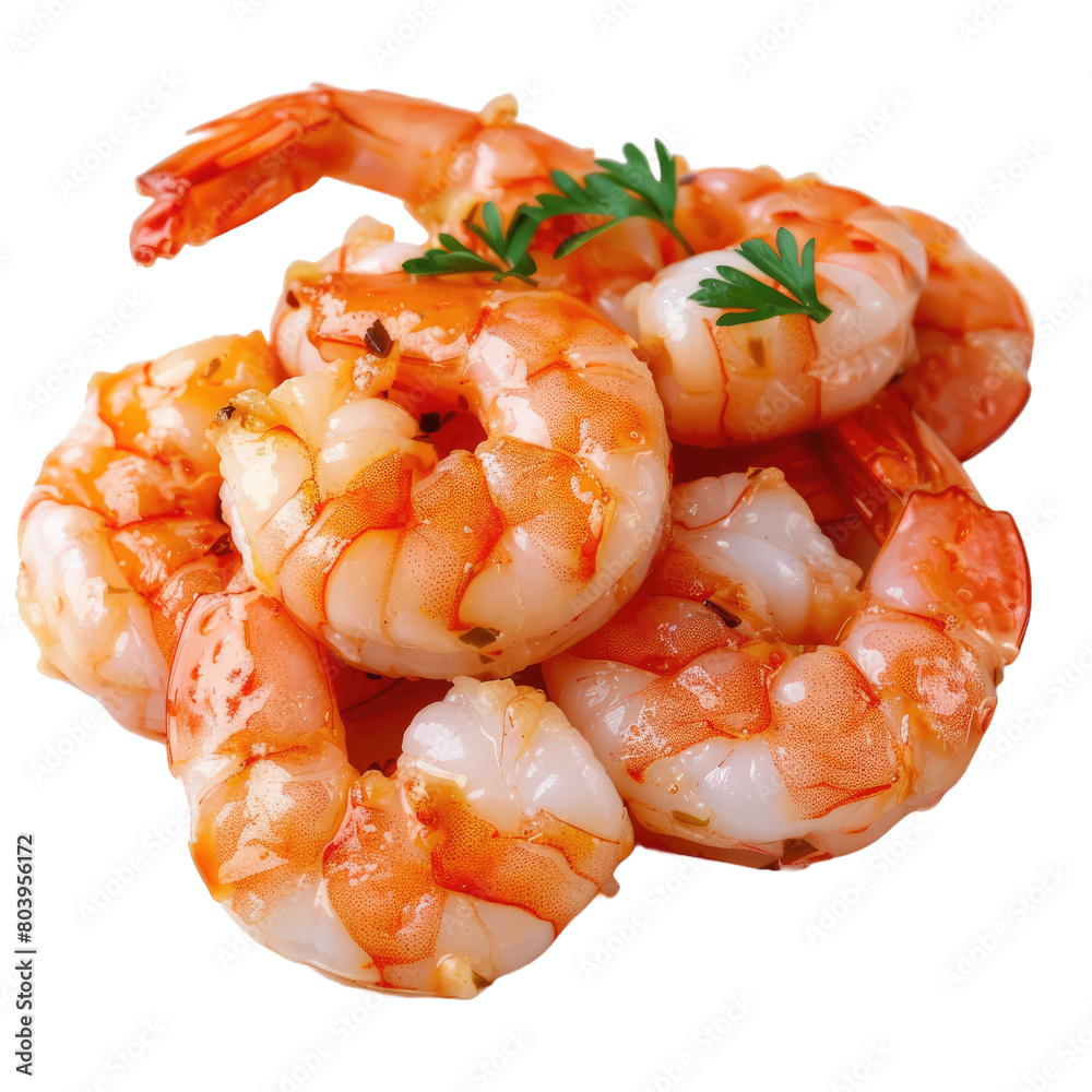 shrimp isolated on white background 