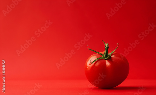 Red Tomato on Pastel Background. © Curioso.Photography