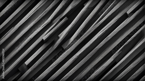 black theme vintage striped diagonal lines and blocks pattern abstract background from Generative AI