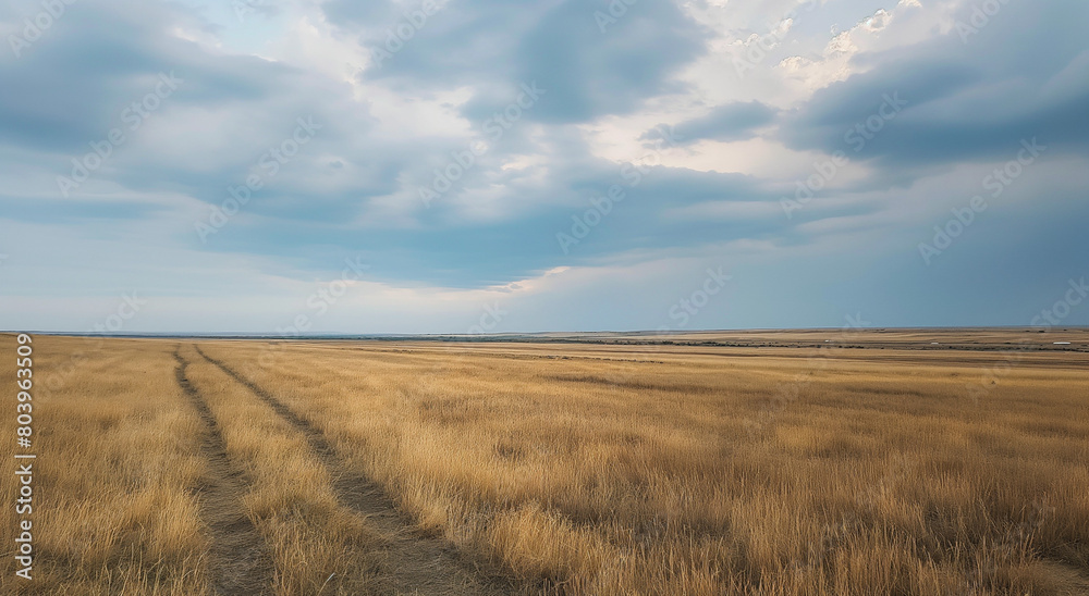 Dramatic Sky over Steppe




