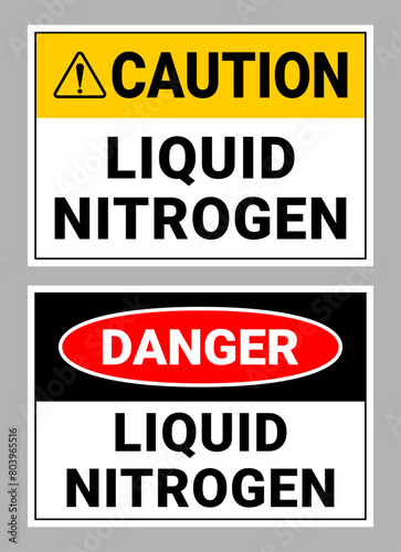 Liquid Nitrogen Sign Set