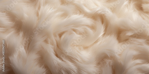 A close up of a fluffy white fur