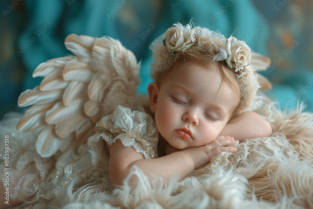 Fototapeta premium profession studio shot, baby photography inspired poses and reference