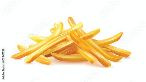 Tasty french fries on white background Vector style vector