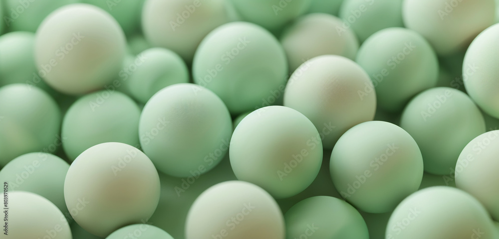 Elegant 3D background with matte finish spheres in sage green and earth tones. Elegant 3D background with matte finish spheres in sage green and earth tones.