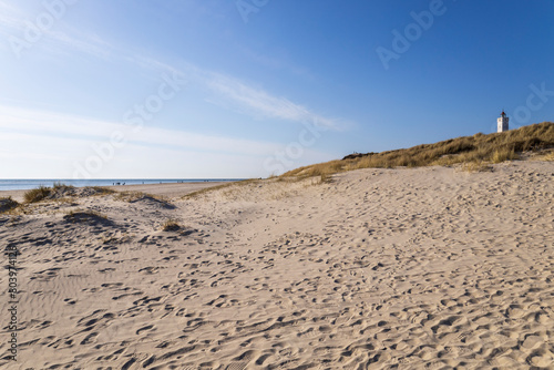 Bl  vand Strand und Leuchtturm - D  nemark 17