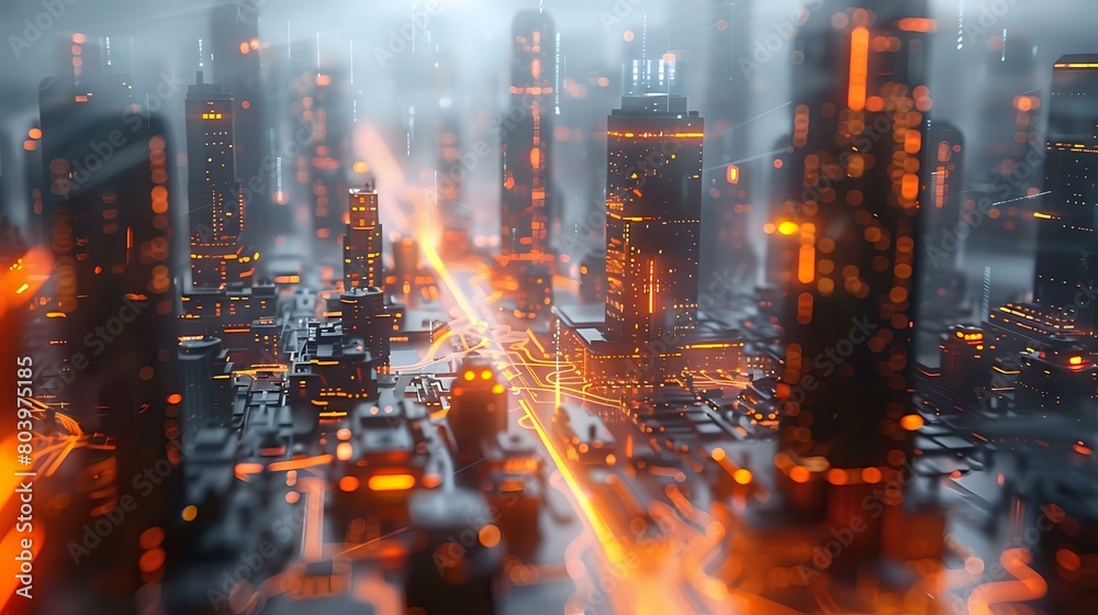 Fototapeta premium Advanced Rendering Software and Meticulous Detail in Urban Art