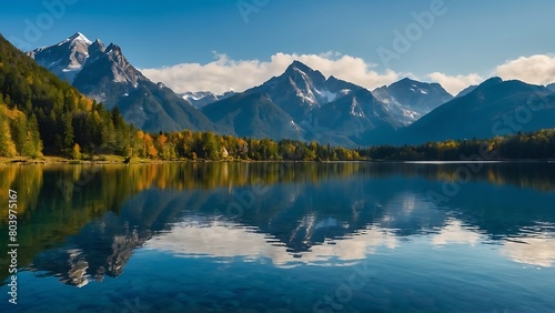 lake in the mountains Mountain Serenity Reflective Lake Vista