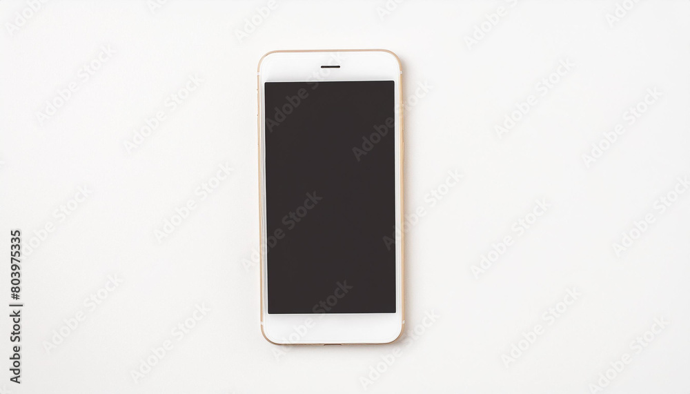 Mock up of a smartphone on white background Mock up of a smartphone on white background
