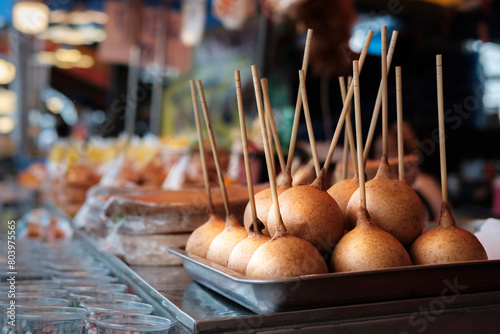 Ancient Pong Neng Ball Traditional Thai desserts photo