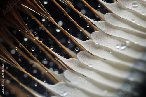Detail-packed snapshot captures the intensity of a badminton game.