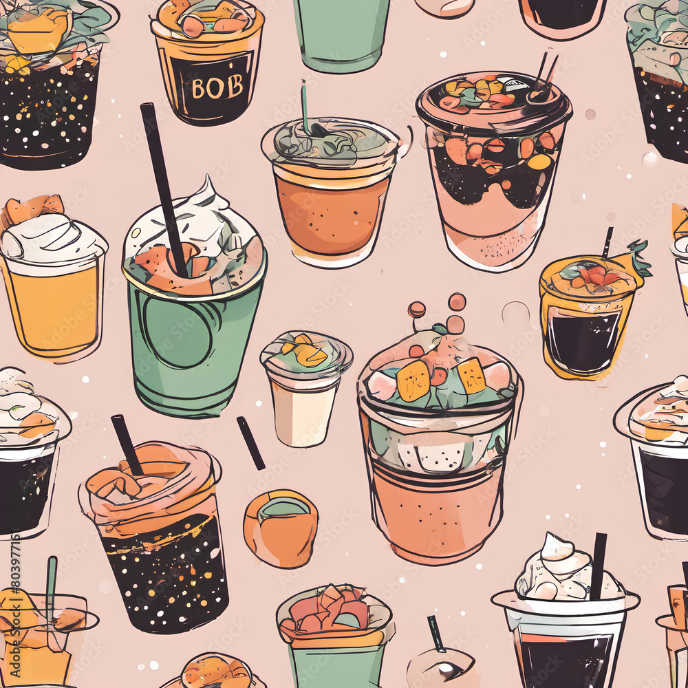 Obraz premium food, icon, vector, cake, illustration, coffee, set, drink, hamburger, cup, breakfast, icons, tea, cheese, sandwich, cartoon, fast, milk, bread, lunch, glass, burger, sushi, kitchen, cream