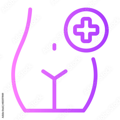 woman health gradient icon