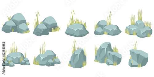 Rock And Grass Vector