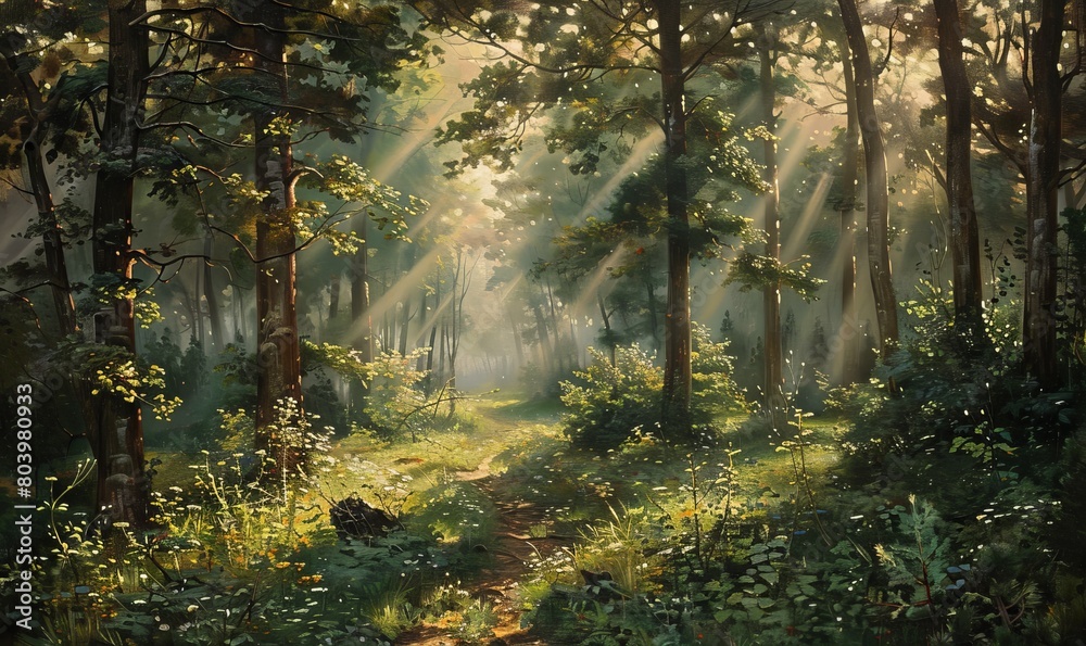 Fototapeta premium morning in the forest