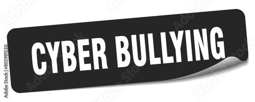 cyber bullying sticker. cyber bullying label