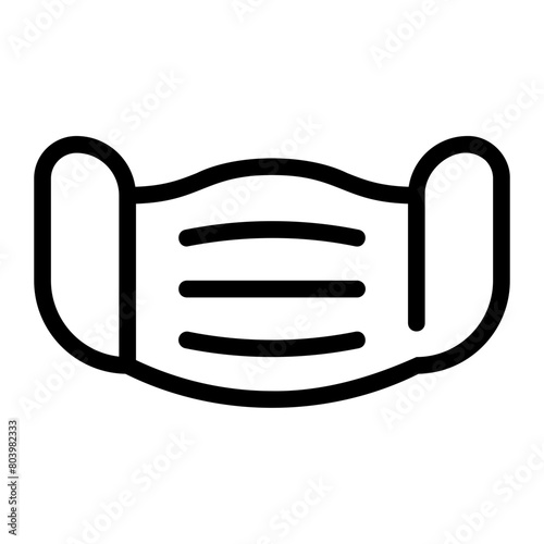 medical mask line icon