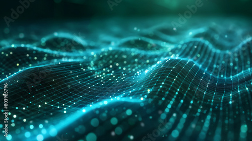 Digital technology speed connect blue green background, cyber nano information, abstract communication, innovation future tech data, internet network connection, Ai big data,