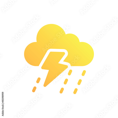 Lighting Rain vector icon
