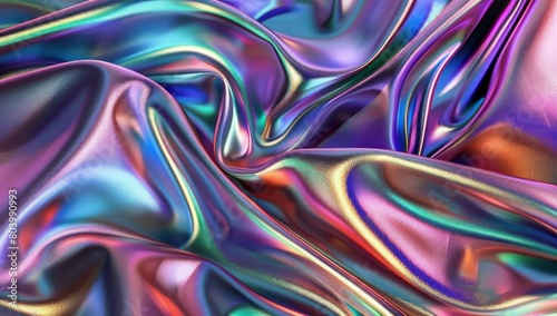 Colorful textile texture in 3d holographic