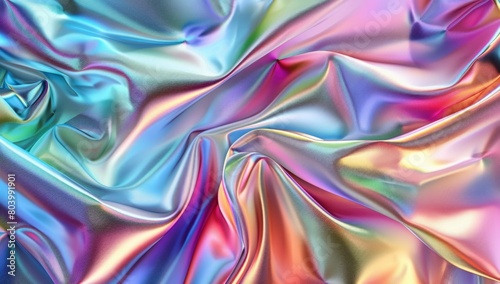 Colorful textile texture in 3d holographic