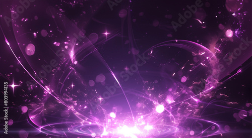 暗闇に光る紫の魔法陣 Generative AI