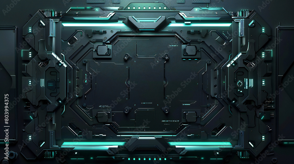 Fototapeta premium cyberpunk border frame style background