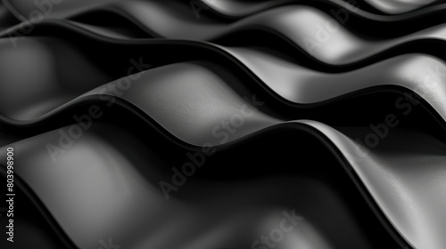 abstract background 3d black wavy