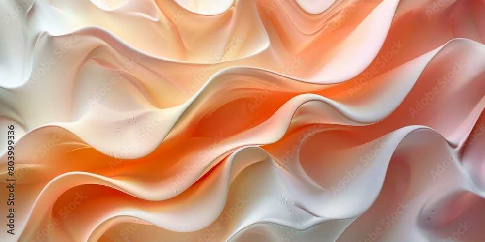Abstract wallpaper made of Peach and Cream 3D Waves. Abstract wallpaper made of Peach and Cream 3D Waves.