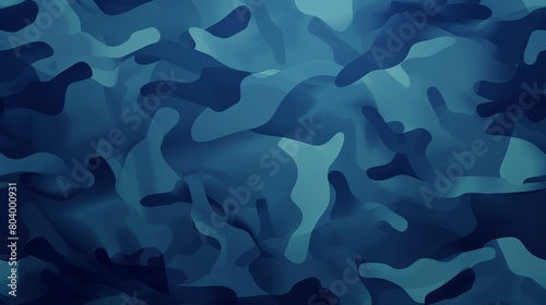 Dark blue camouflage pattern with abstract design on a textured background. photo