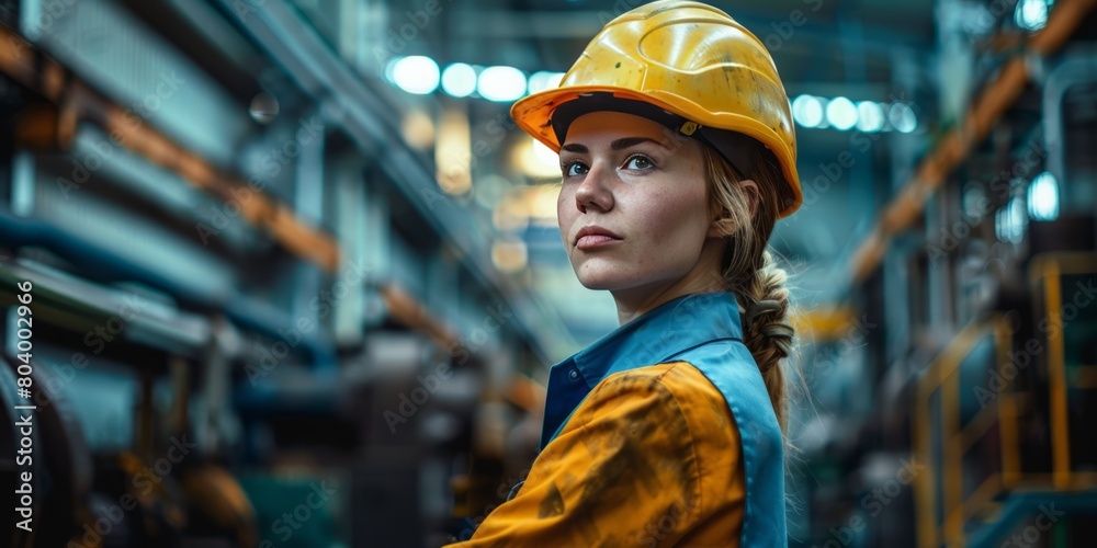 female worker in industrial setting