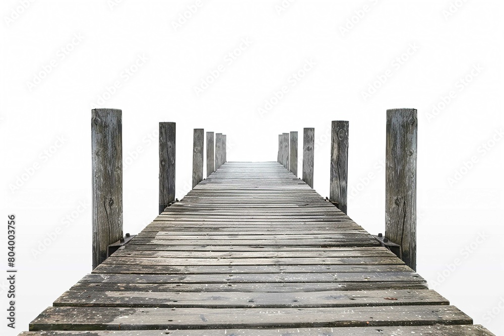 Obraz premium Rusted Pier, isolated on white