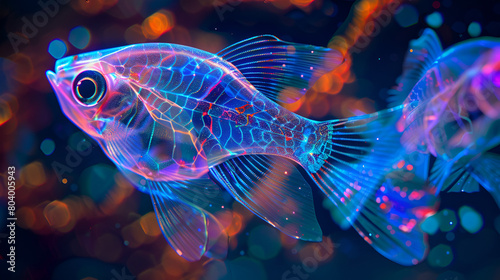 neon transparant fish photo