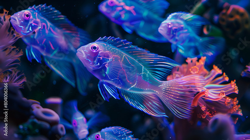 neon purple fish