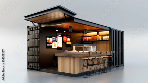 Modern Cargo Container Bar Cafe is made from Shipping Containers